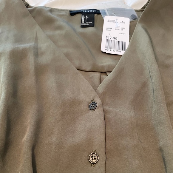 Brand New Forever 21 Large olive dress. - Picture 2 of 5